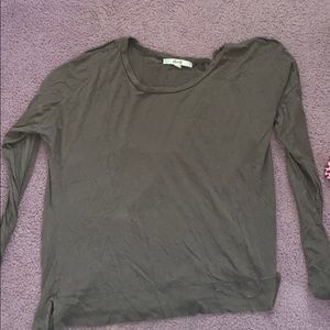 Open back grey comfy top